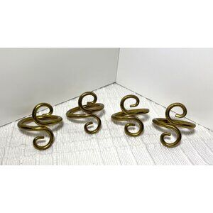 Set Of 4 Gold Swirl Napkin Rings pier 1
